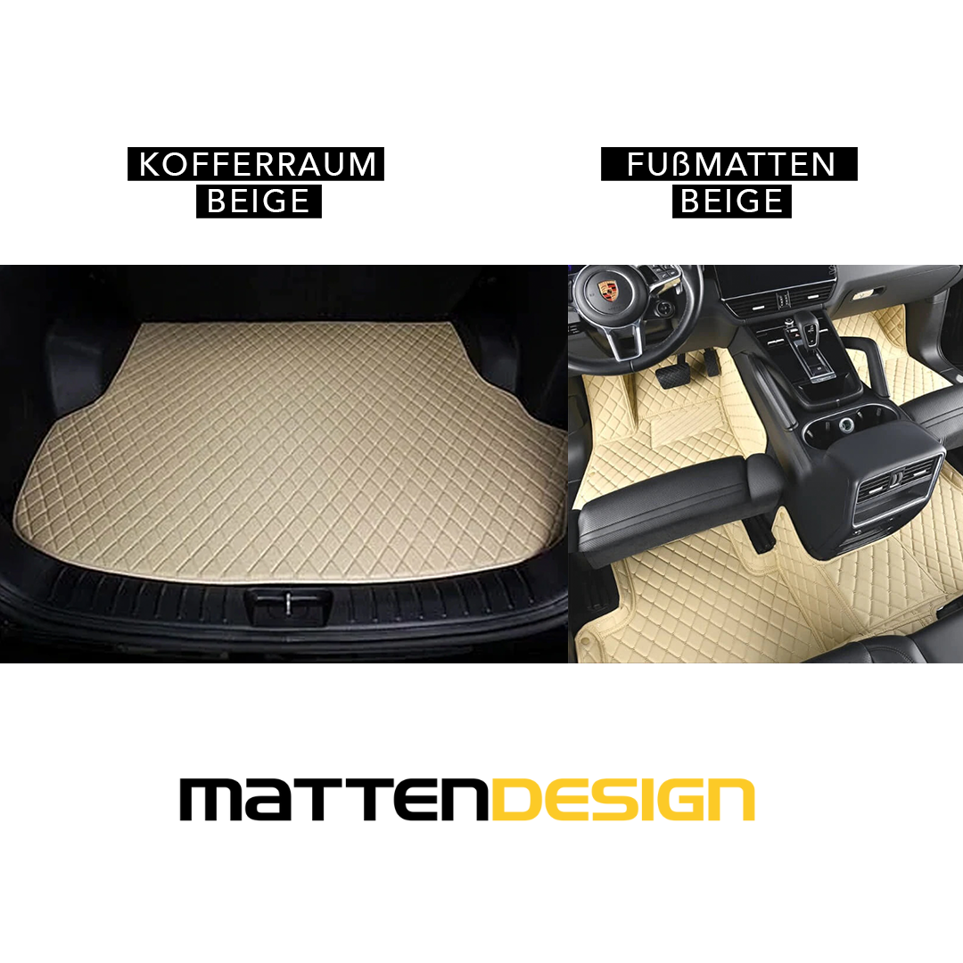 Exklusive Fußmatten + Kofferraum Matte
