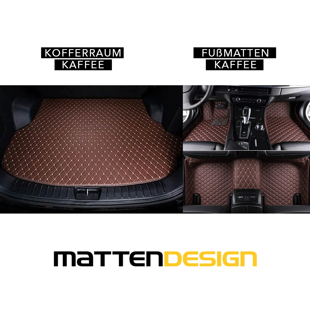 Exklusive Fußmatten + Kofferraum Matte
