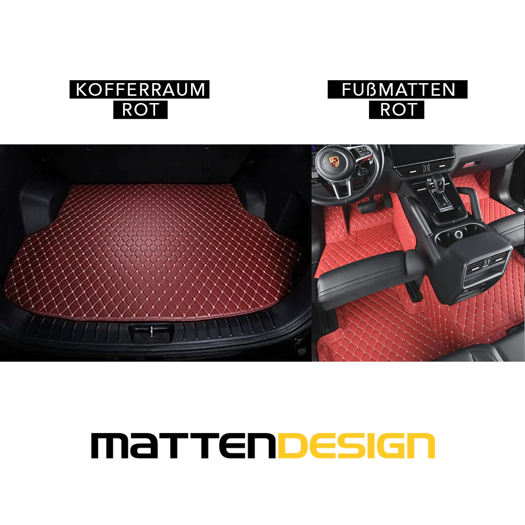 Exklusive Fußmatten + Kofferraum Matte