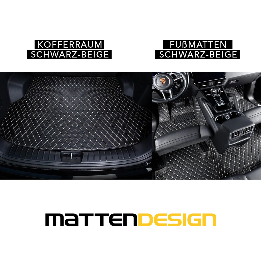 Exklusive Fußmatten + Kofferraum Matte