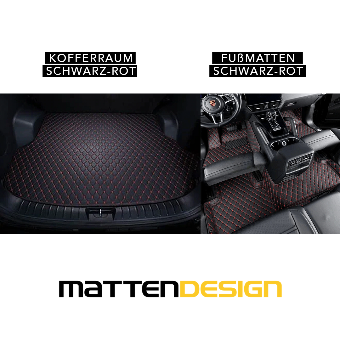 Exklusive Fußmatten + Kofferraum Matte